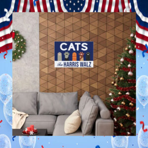 Cat For Harris Walz Poster