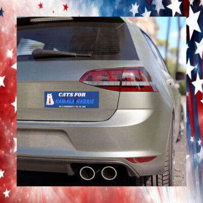 Cat For Kamala Harris She Is Purfect For The Job! Car Magnet