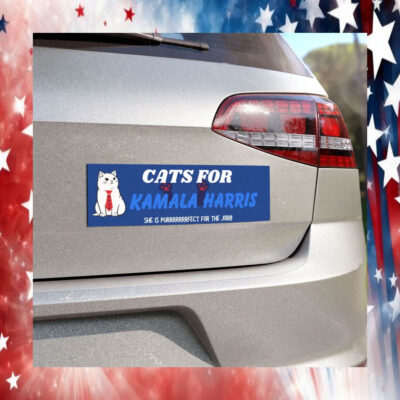 Cat For Kamala Harris She Is Purfect For The Job! Car Magnet