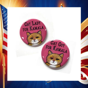 Cat Guy for Kamala Pin Button