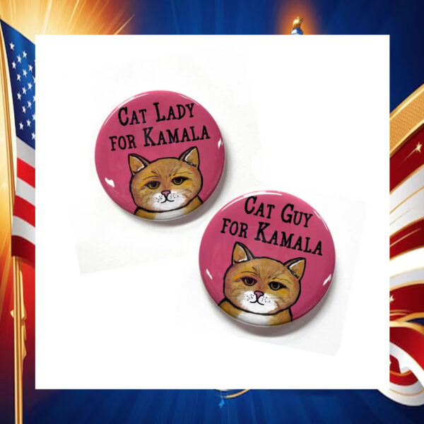Cat Guy for Kamala Pin Button