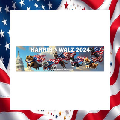 Cat Harris Walz 2024 Bumper Sticker