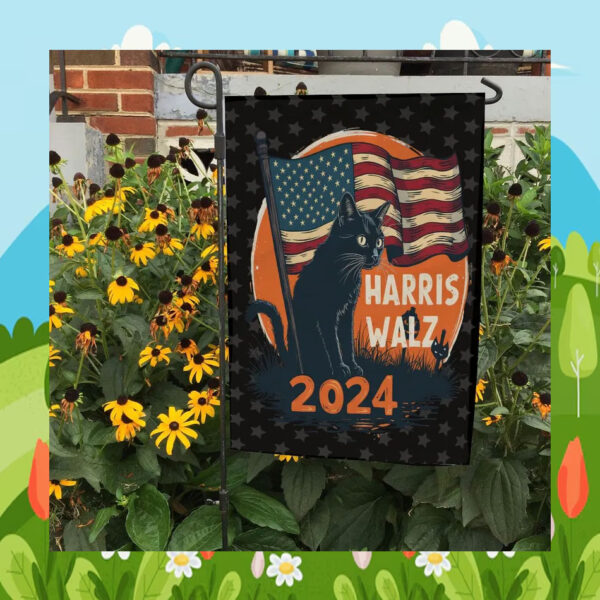 Cat Harris Walz 2024 Halloween Flag