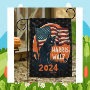 Cat Harris Walz 2024 Halloween Flag