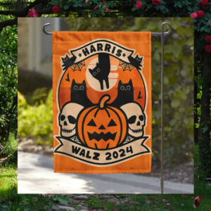 Cat Harris Walz 2024 Halloween President Flag