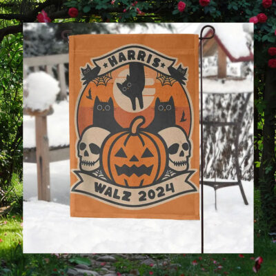 Cat Harris Walz 2024 Halloween President Flag