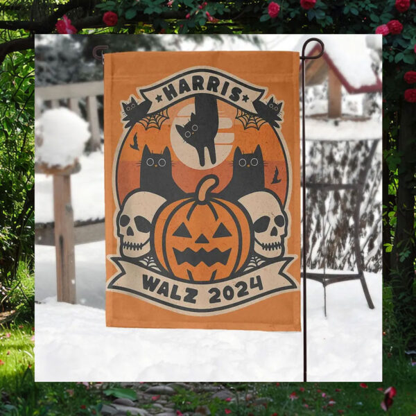 Cat Harris Walz 2024 Halloween President Flag