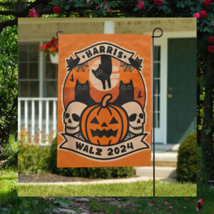 Cat Harris Walz 2024 Halloween President Flag
