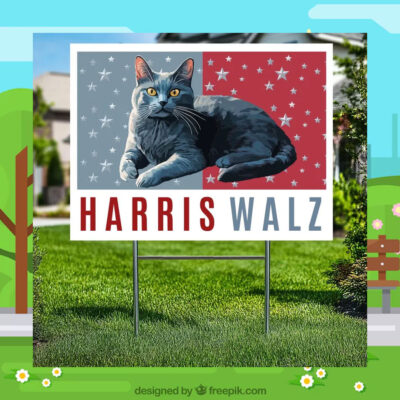Cat Harris Walz 2024 Yard Sign