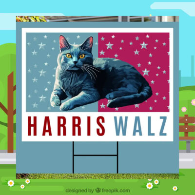 Cat Harris Walz 2024 Yard Sign