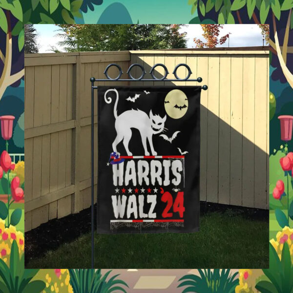 Cat Harris Walz 24 Halloween Flag