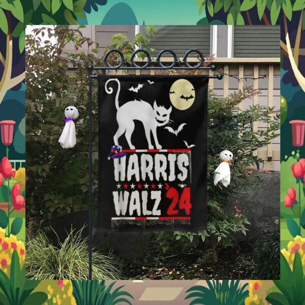 Cat Harris Walz 24 Halloween Flag