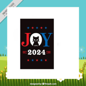 Cat Kamala Joy 2024 Flag