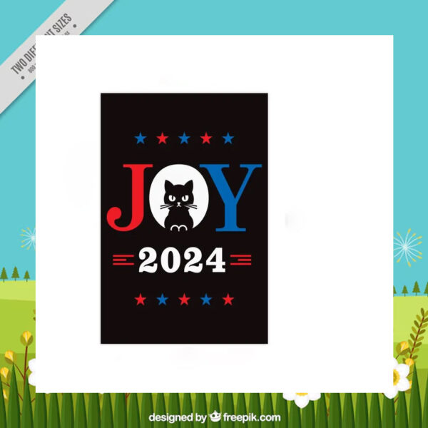 Cat Kamala Joy 2024 Flag
