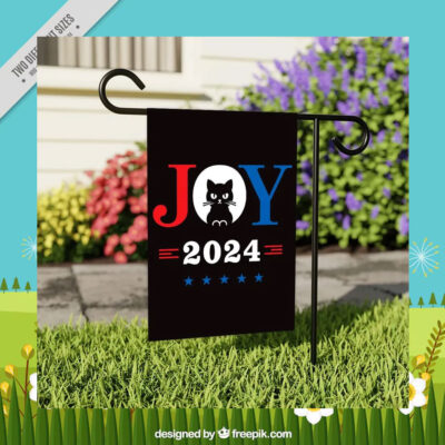 Cat Kamala Joy 2024 Flag