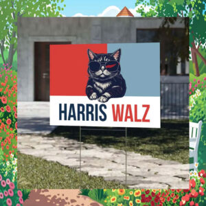 Cat Ladies For Harris Walz 2024 Election Yard Sign