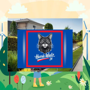 Cat Ladies For Harris Walz Yard Sign
