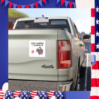Cat Ladies For Kamala 2024 Car Magnets