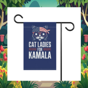Cat Ladies For Kamala Flag