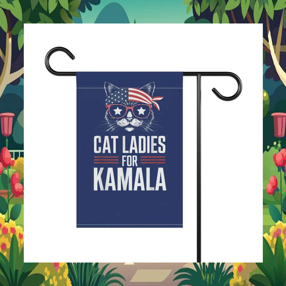 Cat Ladies For Kamala Flag