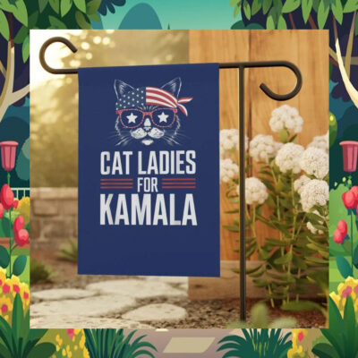 Cat Ladies For Kamala Flag