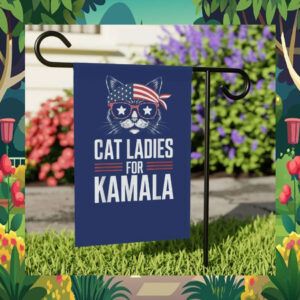 Cat Ladies For Kamala Flag