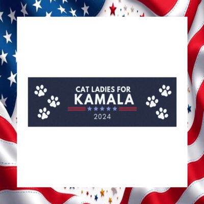 Cat Ladies For Kamala Harris 2024 Car Magnets