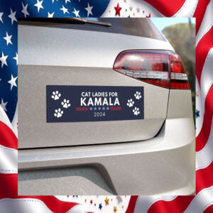 Cat Ladies For Kamala Harris 2024 Car Magnets