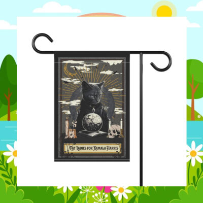 Cat Ladies For Kamala Harris 2024 Halloween Flag