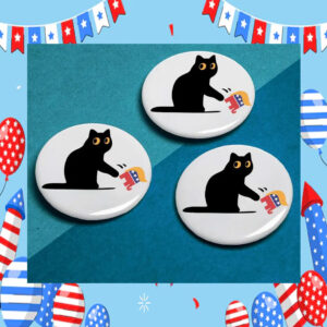 Cat Ladies For Kamala Harris Democrat Buttons