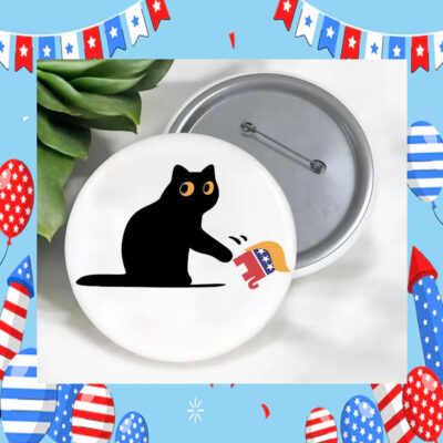 Cat Ladies For Kamala Harris Democrat Buttons