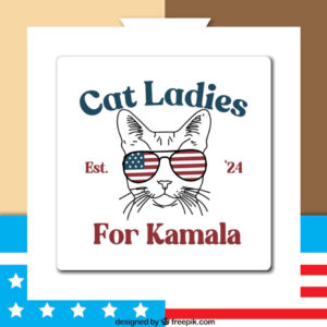 Cat Ladies For Kamala Stickers