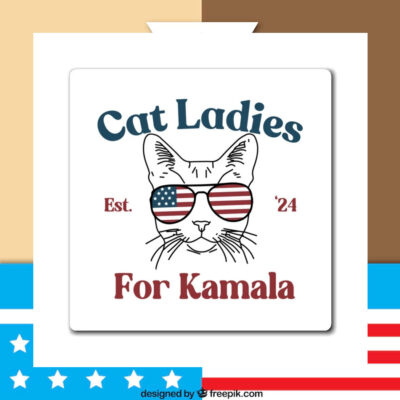 Cat Ladies For Kamala Stickers