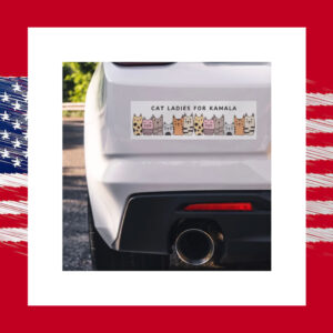 Cat Ladies For Kamala Vinly Car Bumper Sticker