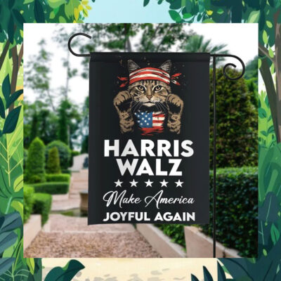 Cat Ladies Harris Walz Make America Joyful Again Flag