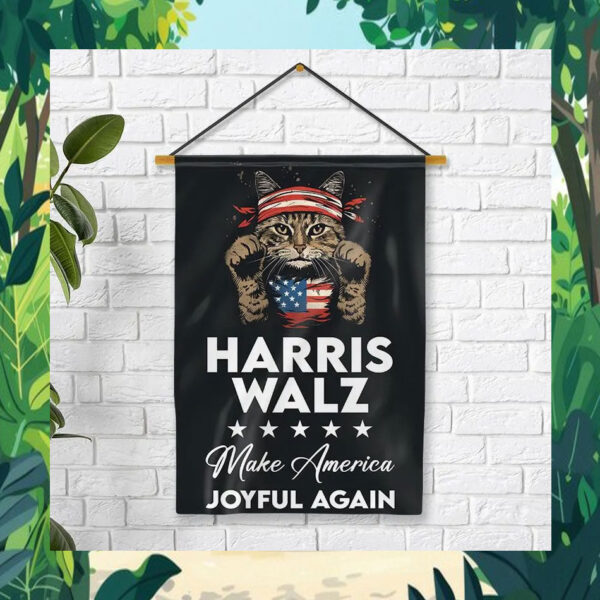 Cat Ladies Harris Walz Make America Joyful Again Flag
