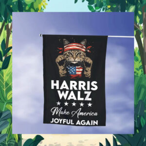 Cat Ladies Harris Walz Make America Joyful Again Flag