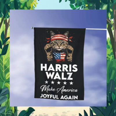 Cat Ladies Harris Walz Make America Joyful Again Flag