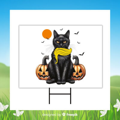 Cat Ladies Kamala Harris 2024 Halloween Yard Sign