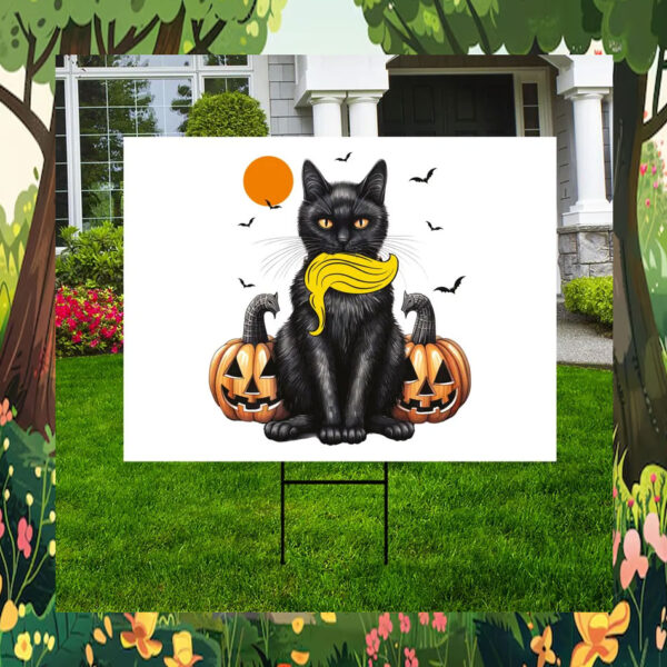 Cat Ladies Kamala Harris 2024 Halloween Yard Signs