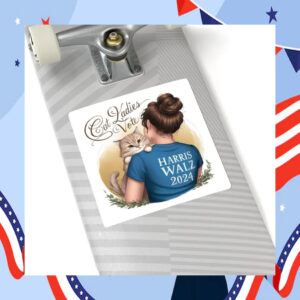 Cat Ladies Vote Harris Walz 2024 Bumper Sticker