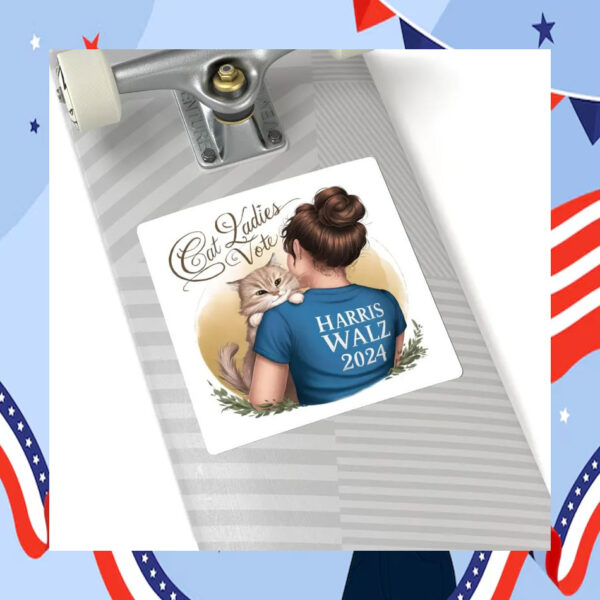 Cat Ladies Vote Harris Walz 2024 Bumper Sticker