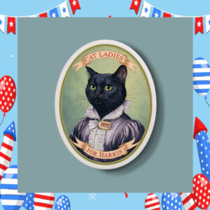 Cat Ladies Vote for Harris Sticker