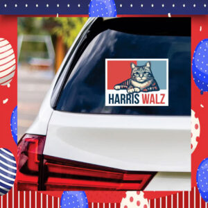 Cat Ladies for Harris Walz President 2024 Sticker