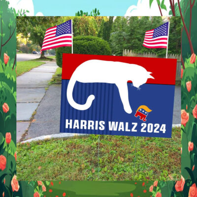 Cat Ladies for Harris Walz President Yard Signs 