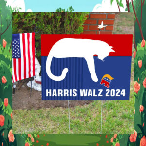 Cat Ladies for Harris Walz President Yard Signs