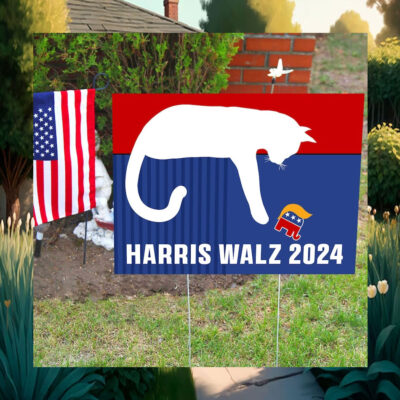 Cat Ladies for Kamala Democrat Yard Sign