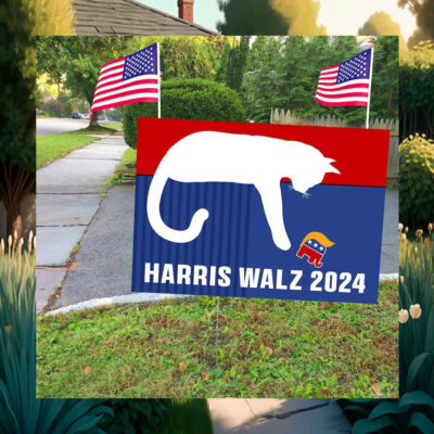 Cat Ladies for Kamala Democrat Yard Sign