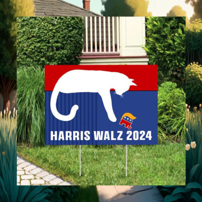 Cat Ladies for Kamala Democrat Yard Sign