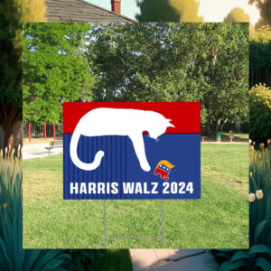 Cat Ladies for Kamala Democrat Yard Sign